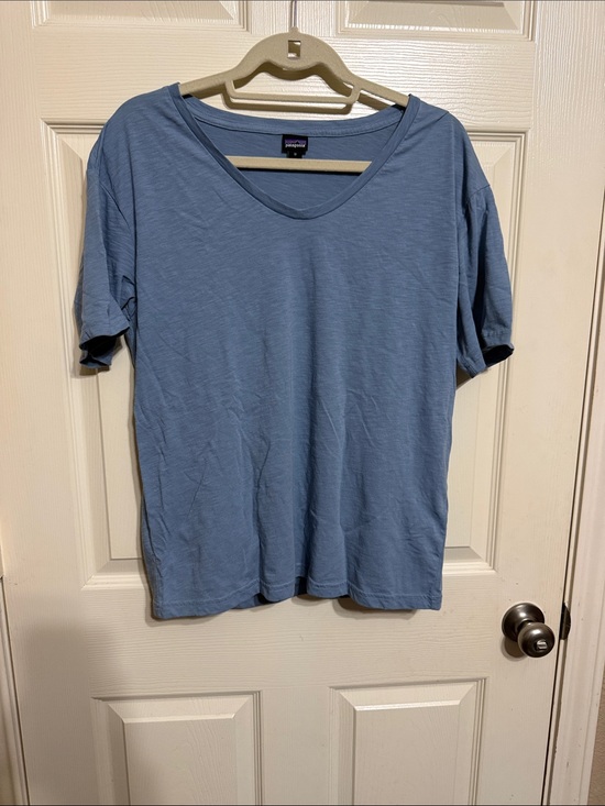 Patagonia Tops - Patagonia Short Sleeve V-Neck Tee in Dusty Blue